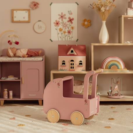 Landau pour poupée en bois Rose 5 - vertbaudet enfant 