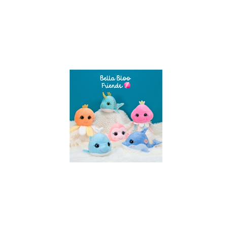 Peluche - peluche sonore baleine bellabloo friends - 30 cm Bleu 2 - vertbaudet enfant 