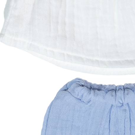 Blouse et pantalon dété pour poupée de 38 cm Bleu 2 - vertbaudet enfant 