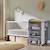 Lit bébé combiné evolutif en bois - smile Blanc+Gris 7 - vertbaudet enfant 