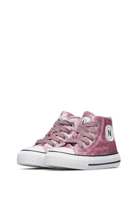 Baskets hautes en tissu ylfas. Rose poudré- 5 - vertbaudet enfant 
