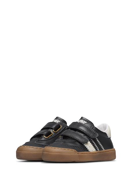 Baskets en cuir riby vl. Blanc-noir 5 - vertbaudet enfant 