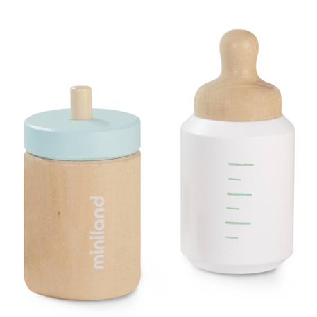Ensemble d´alimentation en bois pour poupées Marron 3 - vertbaudet enfant 