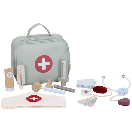 Mallette de docteur en bois Vert, blanc, rouge 4 - vertbaudet enfant 
