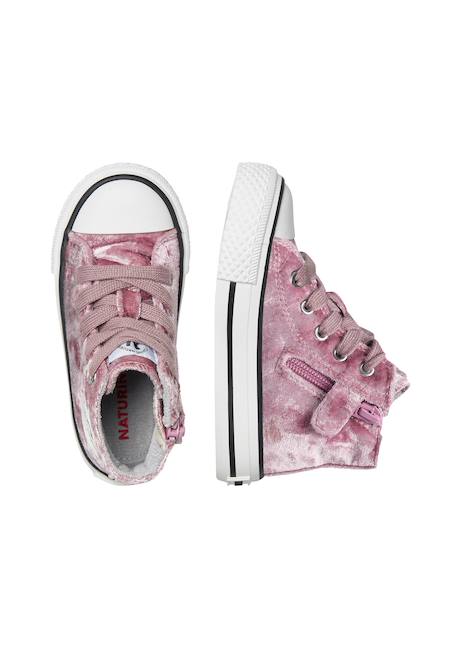 Baskets hautes en tissu ylfas. Rose poudré- 4 - vertbaudet enfant 