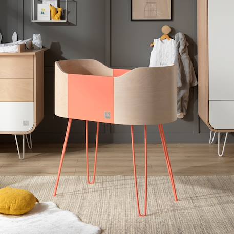 Berceau pieds métal - galopin Bleu+Gris+Orange 8 - vertbaudet enfant 
