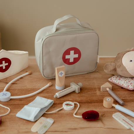 Mallette de docteur en bois Vert, blanc, rouge 5 - vertbaudet enfant 
