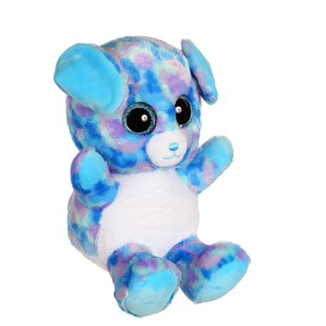 Peluche - yoomy - peluche brilloo friends chien 30 cm Bleu 2 - vertbaudet enfant 