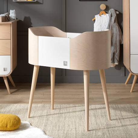 Berceau pieds bois - galopin Blanc 1 - vertbaudet enfant 