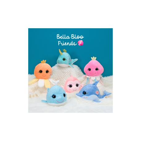 Peluche - peluche sonore dauphin bellabloo friends - 30 cm Bleu 2 - vertbaudet enfant 