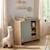 Commode 1 porte colorée et 3 niches avec claustra en bois décor chêne suave - tokyo Blanc/marron+Rouge/marron+Vert/marron 7 - vertbaudet enfant 