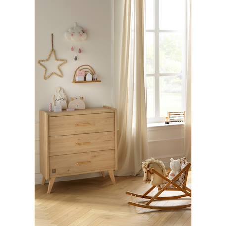 Commode 3 tiroirs - arty Marron 1 - vertbaudet enfant 