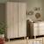 Armoire 2 portes avec détail imitation bois texturé et pieds bois - paloma Blanc/marron+Marron 7 - vertbaudet enfant 