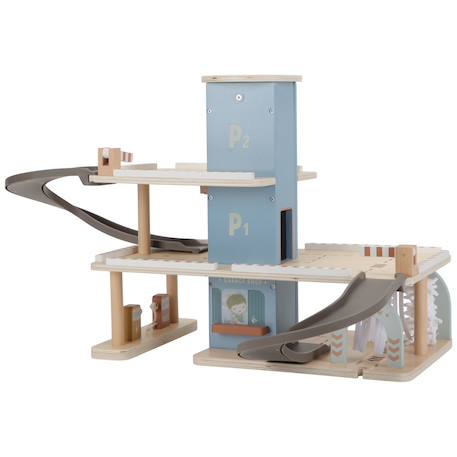 Garage en bois multi-niveaux Bleu, marron blanc 4 - vertbaudet enfant 