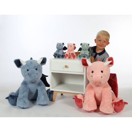 Peluche dragon Trendy 16 cm Rose 3 - vertbaudet enfant 