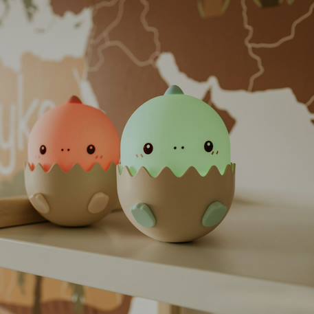 Veilleuse rechargeable bébé dinosaure bleu Rose, blanc+Vert d'eau, blanc 9 - vertbaudet enfant 