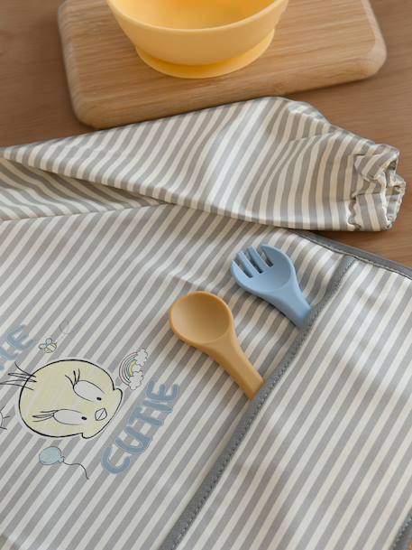 Bavoir tablier bébé Titi Looney Tunes rayé gris 2 - vertbaudet enfant 