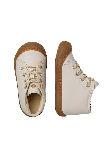 Chaussures premiers pas en cuir cottins Blanc-platine- 4 - vertbaudet enfant 