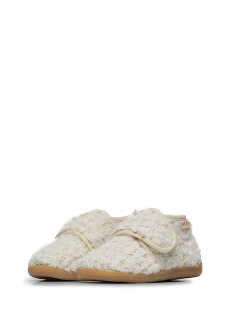 Pantoufles en tissu home Blanc crème- 5 - vertbaudet enfant 