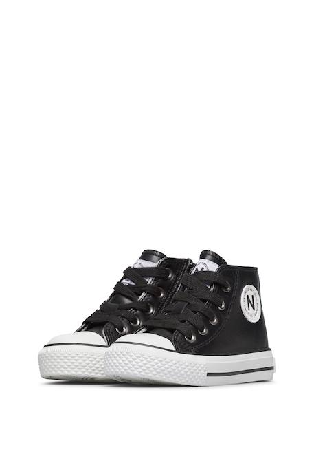 Baskets hautes en cuir ylfas. Blanc-+Noir- 10 - vertbaudet enfant 