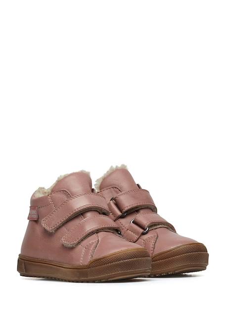 Bottes en cuir avec doublure en mouton synthétique new mulaz vl Gris-+Marine-+Rose- 12 - vertbaudet enfant 