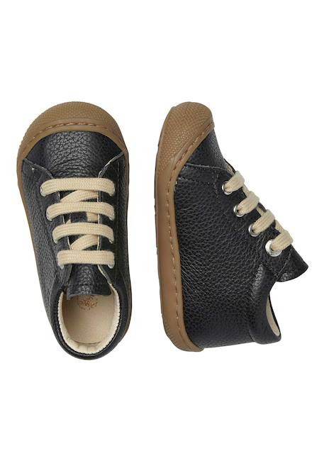Chaussures premiers pas en cuir cocoon Noir- 4 - vertbaudet enfant 