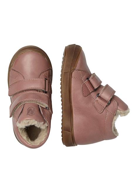 Bottes en cuir avec doublure en mouton synthétique new mulaz vl Gris-+Marine-+Rose- 14 - vertbaudet enfant 