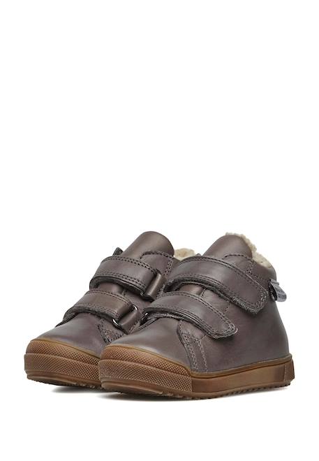 Bottes en cuir avec doublure en mouton synthétique new mulaz vl Gris-+Marine-+Rose- 5 - vertbaudet enfant 
