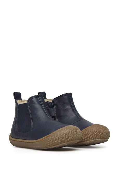 Boots premiers pas sally Marine-+Marron clair- 2 - vertbaudet enfant 