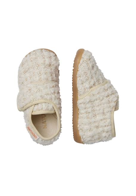 Pantoufles en tissu home Blanc crème- 4 - vertbaudet enfant 