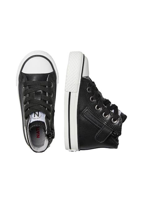 Baskets hautes en cuir ylfas. Blanc-+Noir- 9 - vertbaudet enfant 