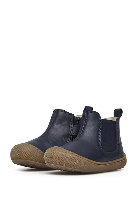 Boots premiers pas sally Marine-+Marron clair- 5 - vertbaudet enfant 