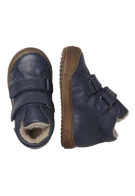 Bottes en cuir avec doublure en mouton synthétique new mulaz vl Gris-+Marine-+Rose- 9 - vertbaudet enfant 