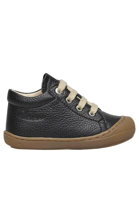 Chaussures premiers pas en cuir cocoon Noir- 1 - vertbaudet enfant 