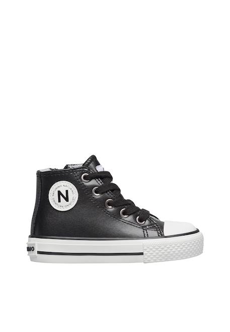 Baskets hautes en cuir ylfas. Blanc-+Noir- 6 - vertbaudet enfant 
