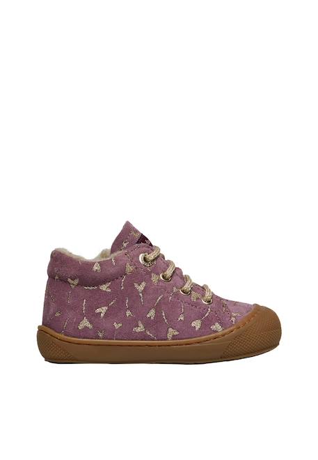 Chaussures premiers pas en suède cocoon Rose-platine-+Violet- 6 - vertbaudet enfant 