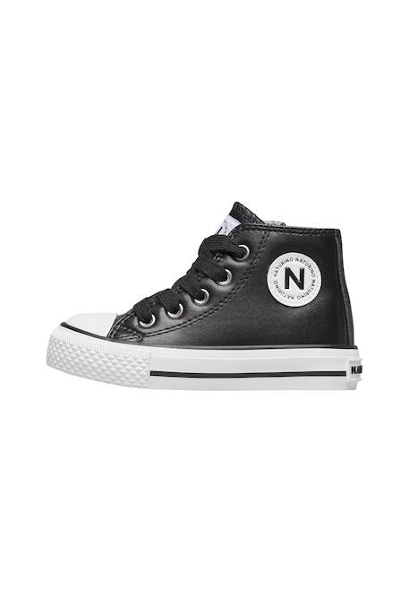 Baskets hautes en cuir ylfas. Blanc-+Noir- 8 - vertbaudet enfant 