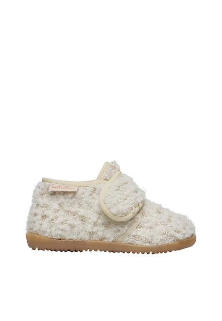 Pantoufles en tissu home Blanc crème- 1 - vertbaudet enfant 