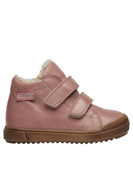 Bottes en cuir avec doublure en mouton synthétique new mulaz vl Gris-+Marine-+Rose- 11 - vertbaudet enfant 