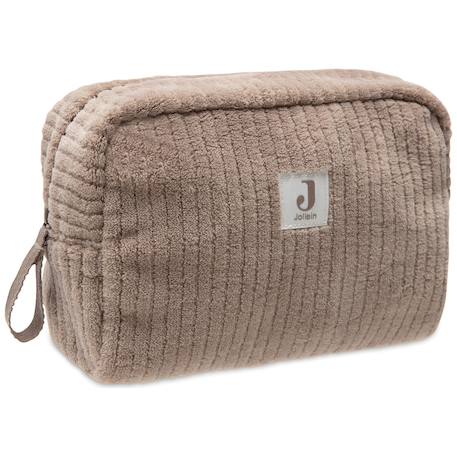 Trousse de toilette cloudy rib milky coffee Marron 1 - vertbaudet enfant 