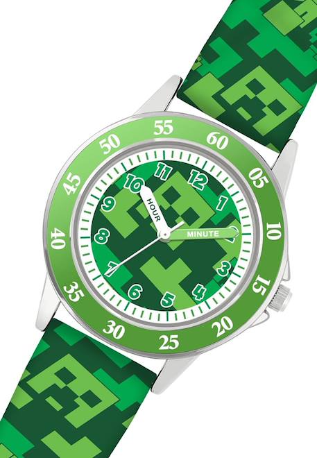 Montre minecraft pour apprendre l'heure Vert 3 - vertbaudet enfant 