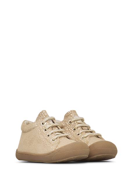 Chaussures en suède cocoon Beige-+Rose- 2 - vertbaudet enfant 