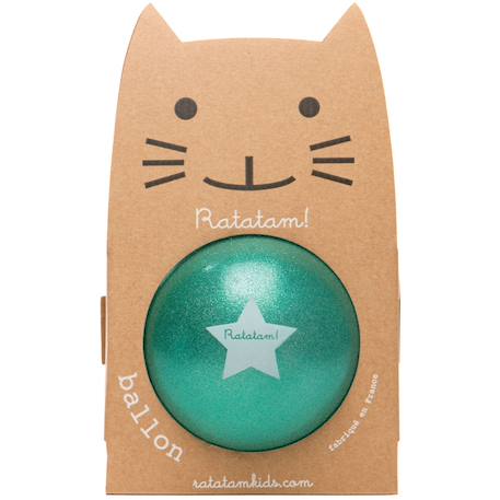 Ballon paillettes (15 cm) Vert, blanc 1 - vertbaudet enfant 