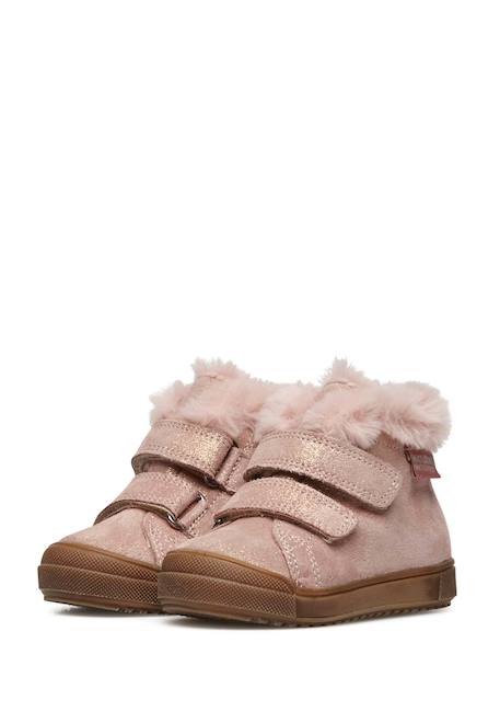 Chaussures montantes en suède à paillettes dellen vl Lilas-+Platine- 5 - vertbaudet enfant 