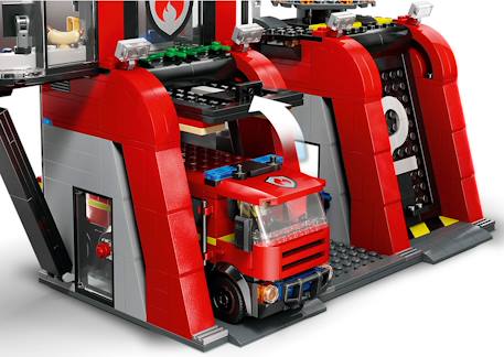 Lego city - la caserne et le camion de pompiers - 60414 Multicolore 6 - vertbaudet enfant 