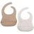 Lot de 2 bavoirs en silicone elephant tales Marron, écru 1 - vertbaudet enfant 