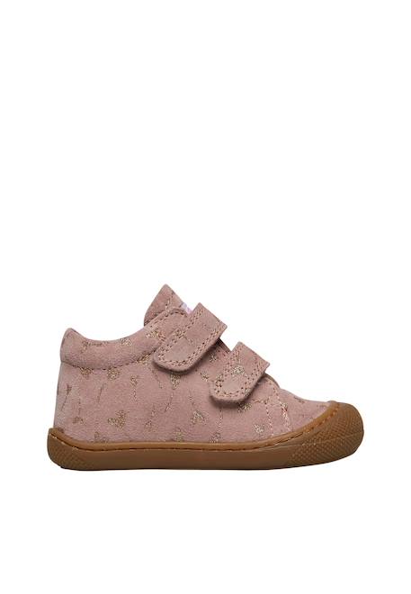 Chaussures premiers pas en suède cocoon vl Rose-platine-+Violet- 1 - vertbaudet enfant 