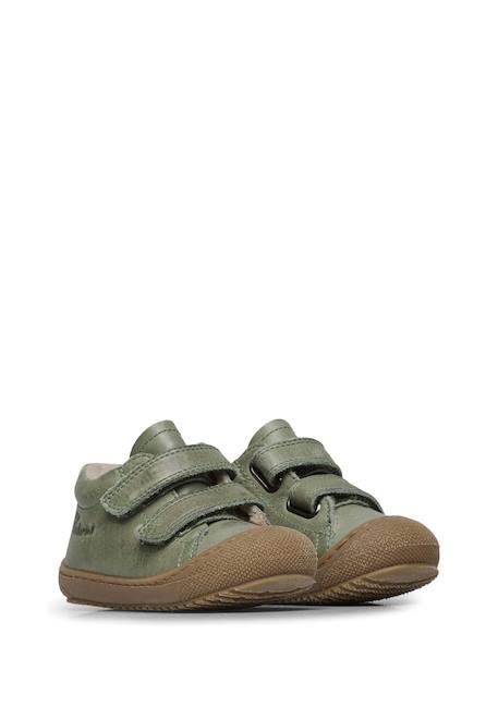 Chaussons premiers pas doublés en laine racoon vl Rose clair-+Sage- 7 - vertbaudet enfant 
