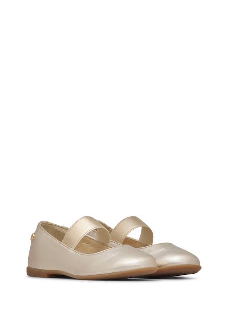 Ballerines en cuir valy Platine- 2 - vertbaudet enfant 