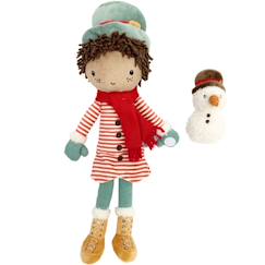 Jouet-Poupée souple jake et son bonhomme de neige (35 cm)